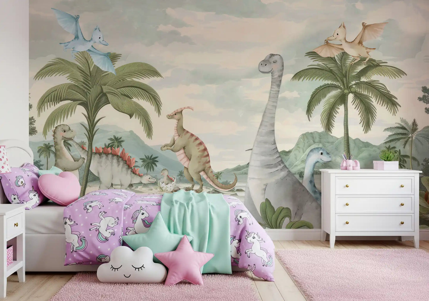 Fantazyjna tapeta ścienna Dino Świat
