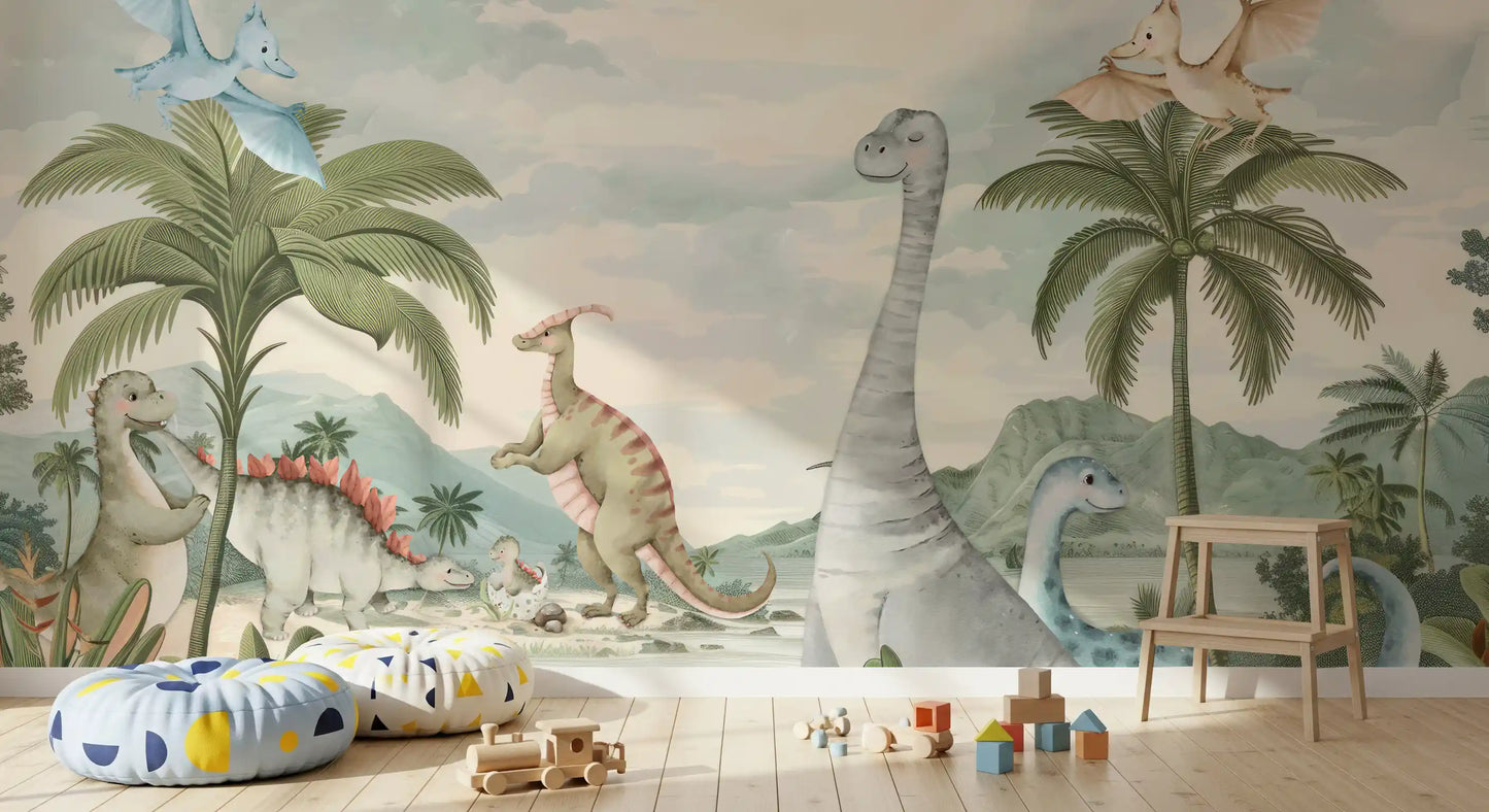 Fantazyjna tapeta ścienna Dino Świat