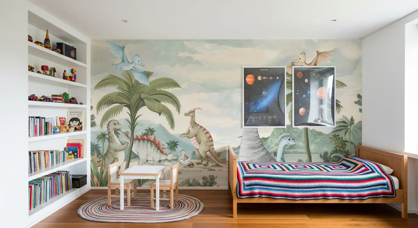 Fantazyjna tapeta ścienna Dino Świat