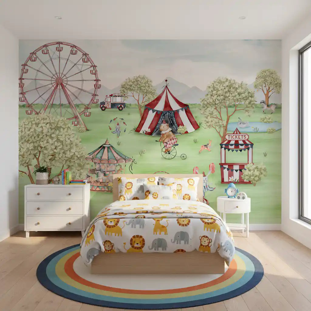 Fresque murale Carnaval Prairie Fantaisiste