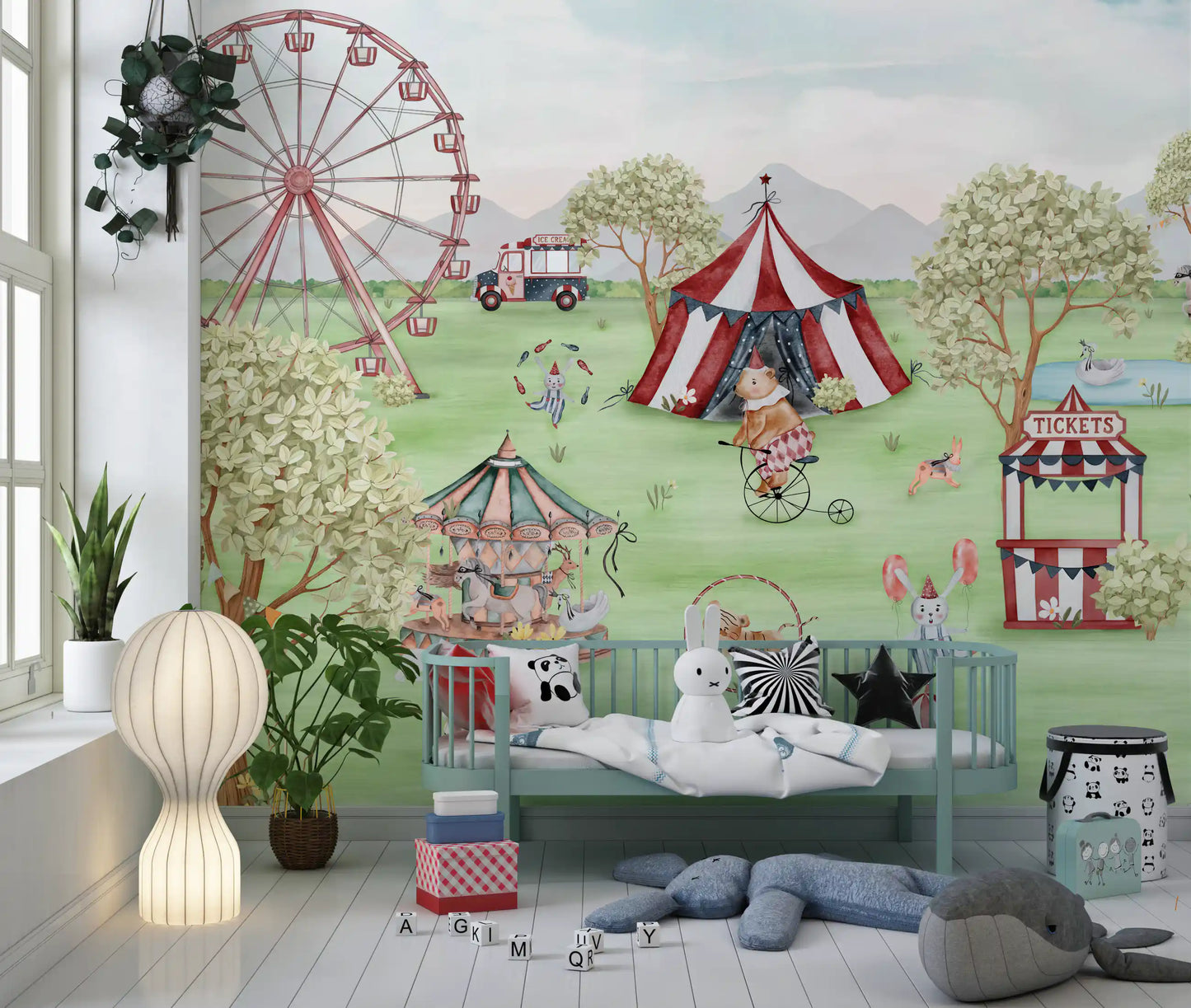 Fresque murale Carnaval Prairie Fantaisiste