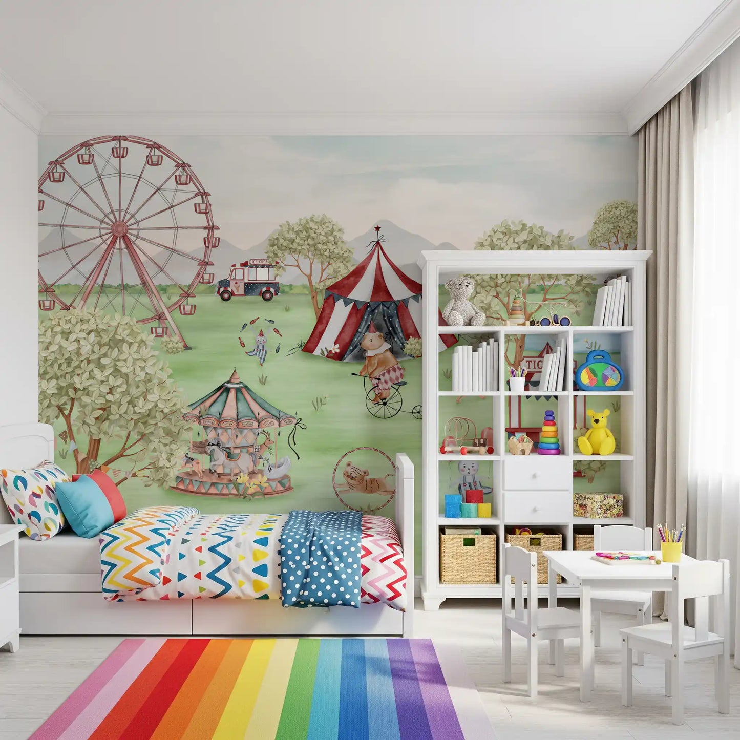 Fresque murale Carnaval Prairie Fantaisiste