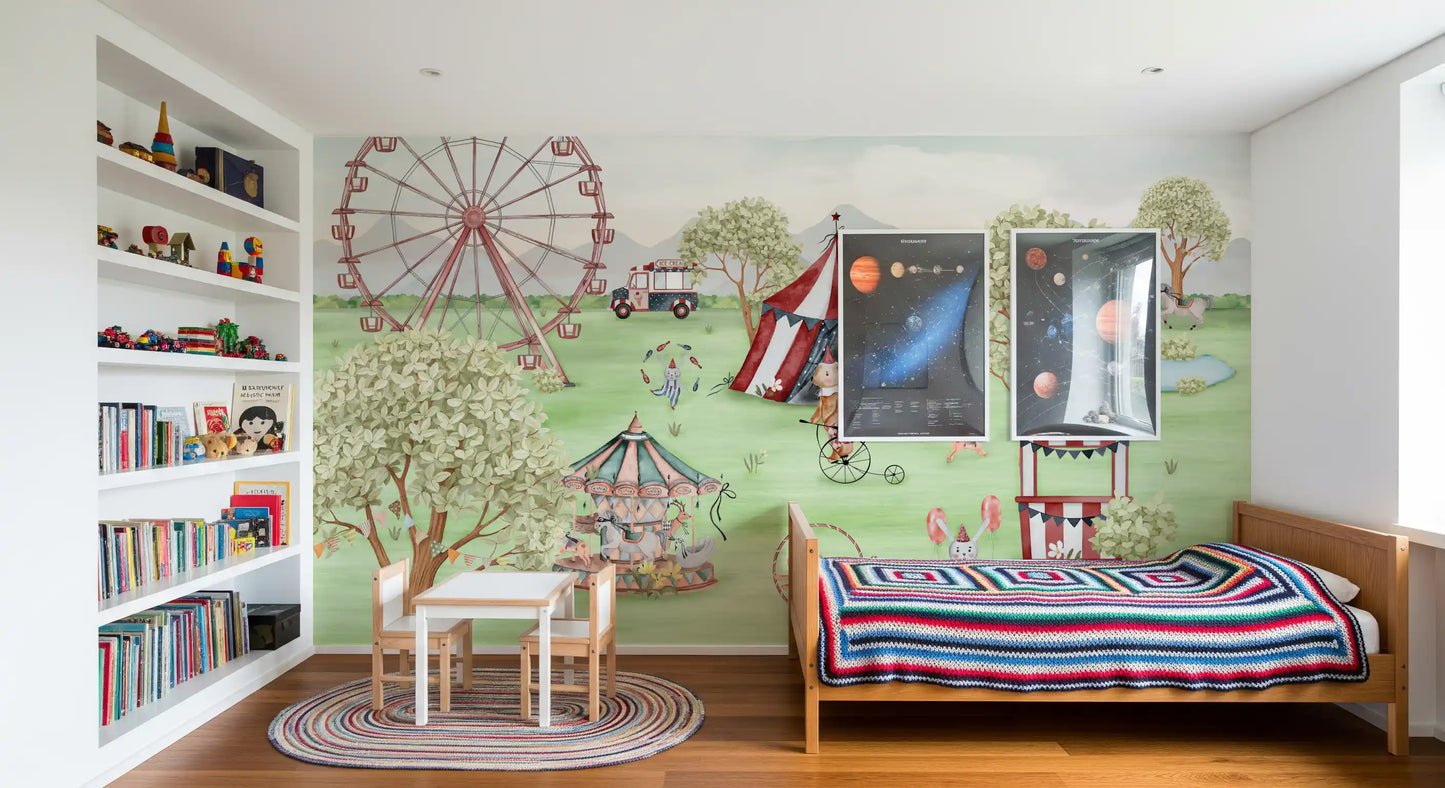 Fresque murale Carnaval Prairie Fantaisiste