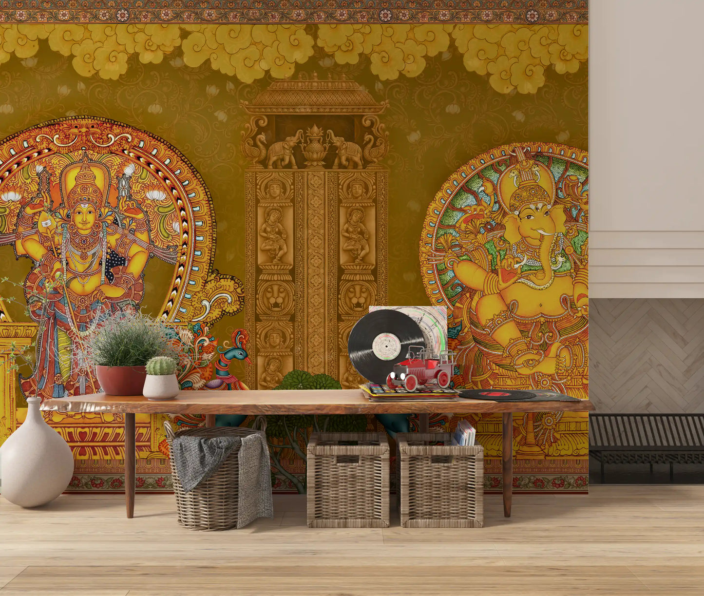 Fresque murale des divinités du Kerala