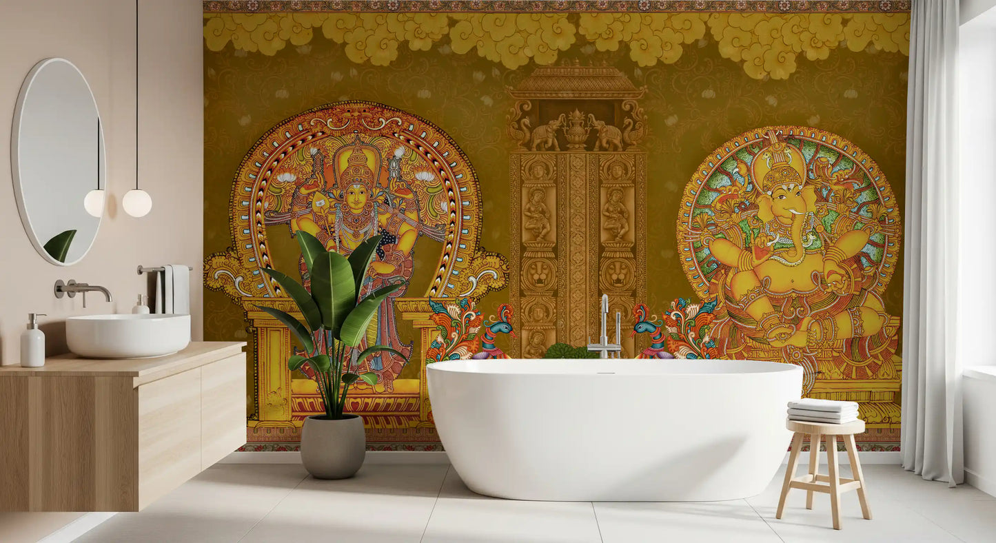 Fresque murale des divinités du Kerala