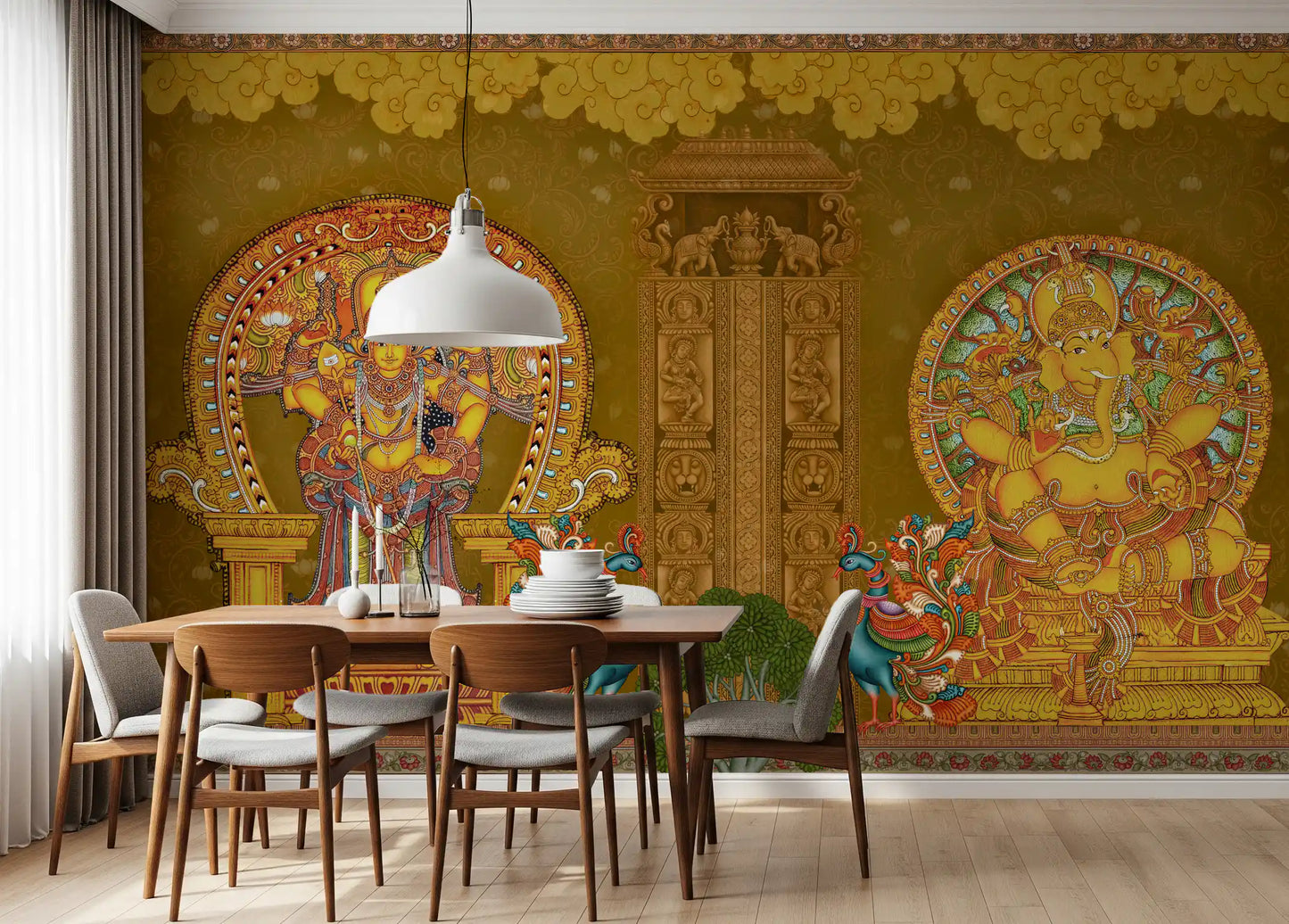 Fresque murale des divinités du Kerala
