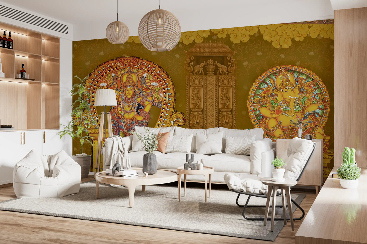 Fresque murale des divinités du Kerala