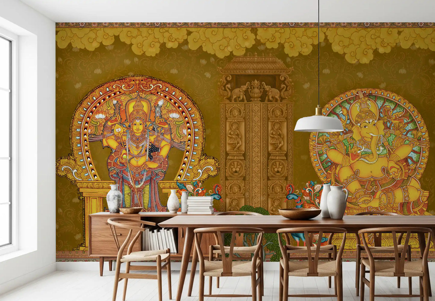 Fresque murale des divinités du Kerala