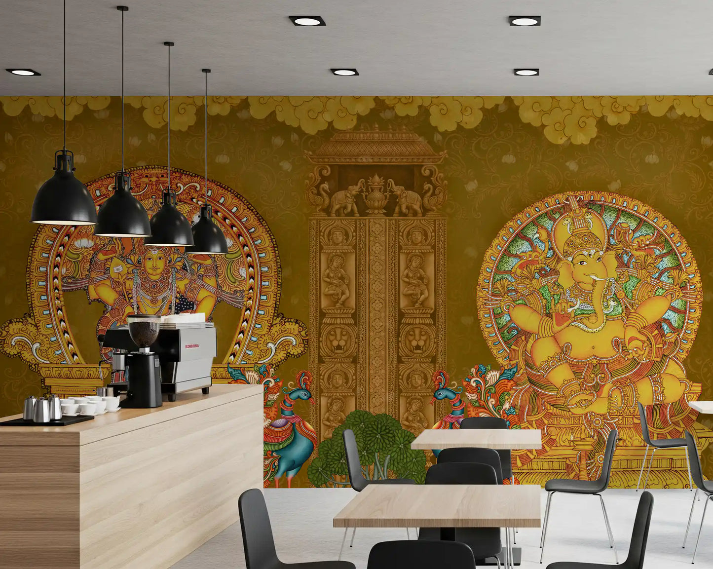 Fresque murale des divinités du Kerala