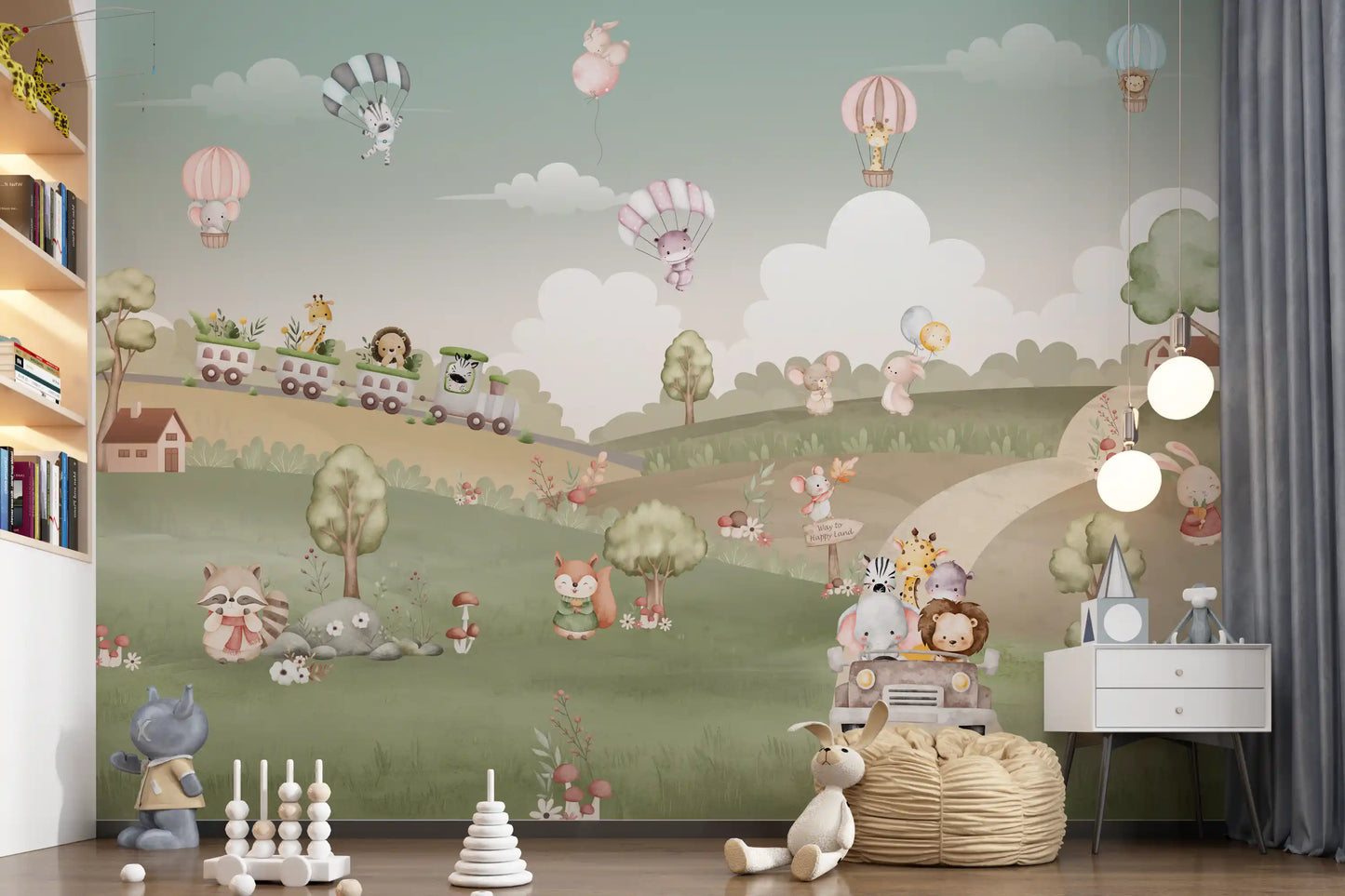 Whimsical Woodland Adventure Wall Mural