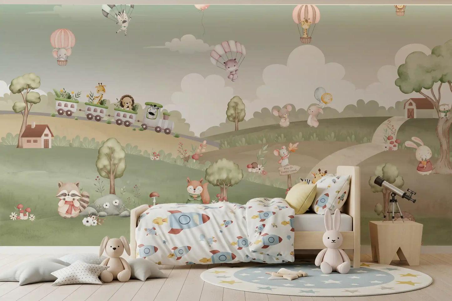 Whimsical Woodland Adventure Wall Mural