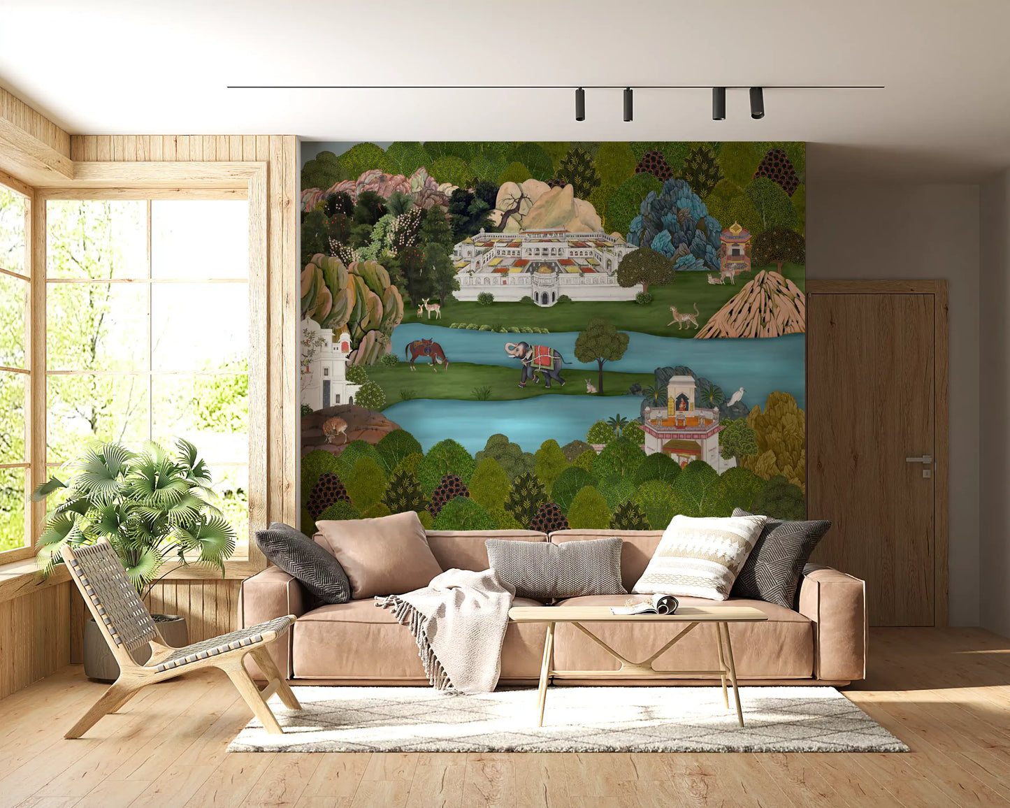 Fresque murale Paysage Oasis Moghole
