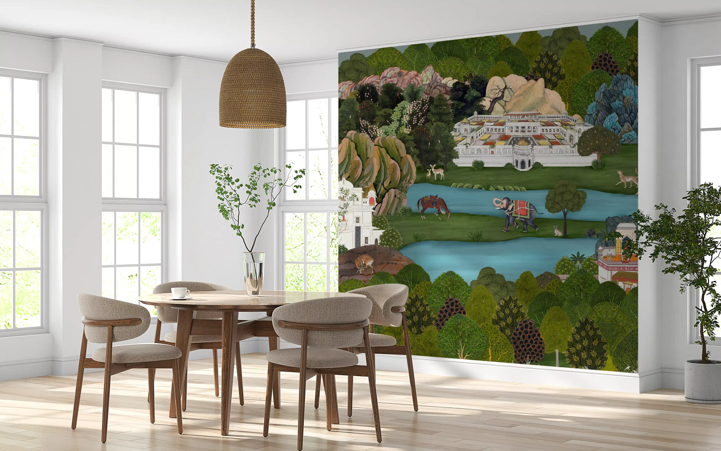 Fresque murale Paysage Oasis Moghole