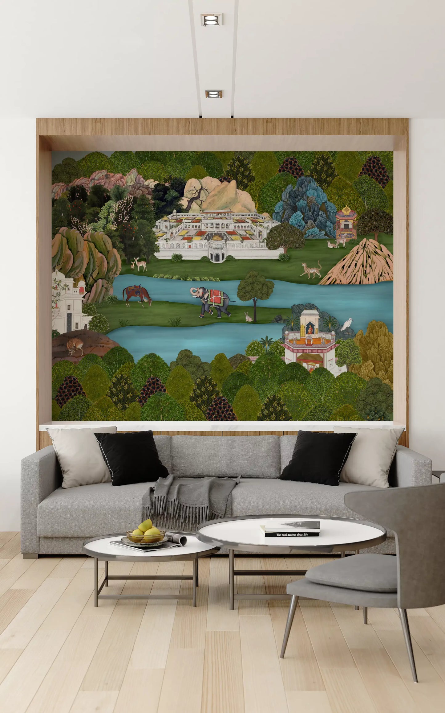 Fresque murale Paysage Oasis Moghole