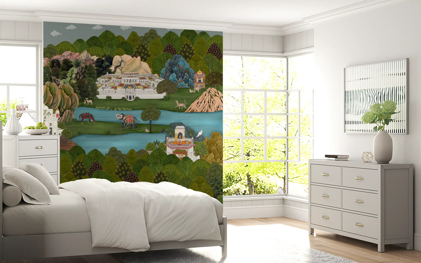 Fresque murale Paysage Oasis Moghole