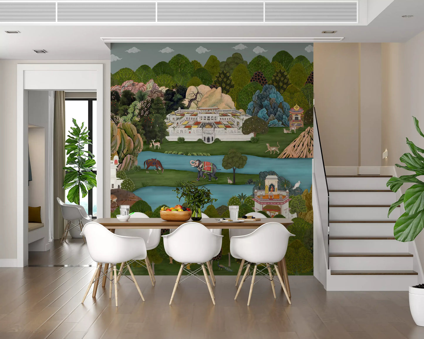 Fresque murale Paysage Oasis Moghole