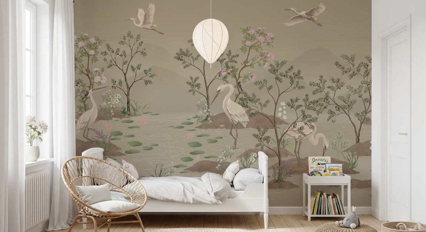 Ethereal Water Bloom Wall Mural
