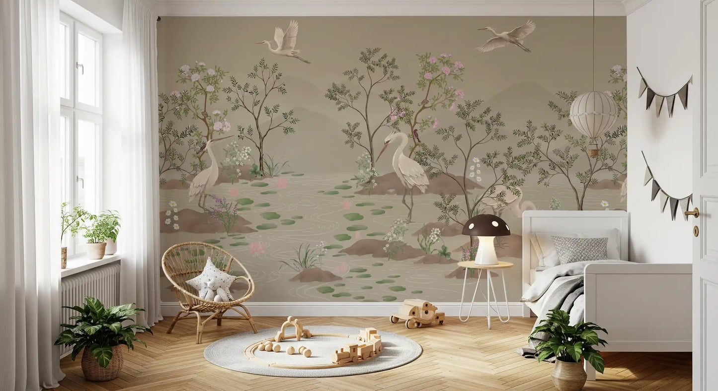 Ethereal Water Bloom Wall Mural