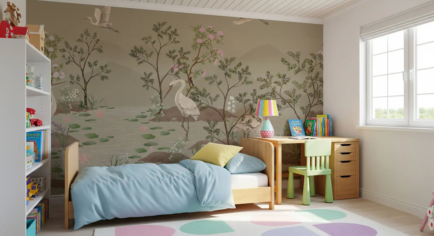 Ethereal Water Bloom Wall Mural