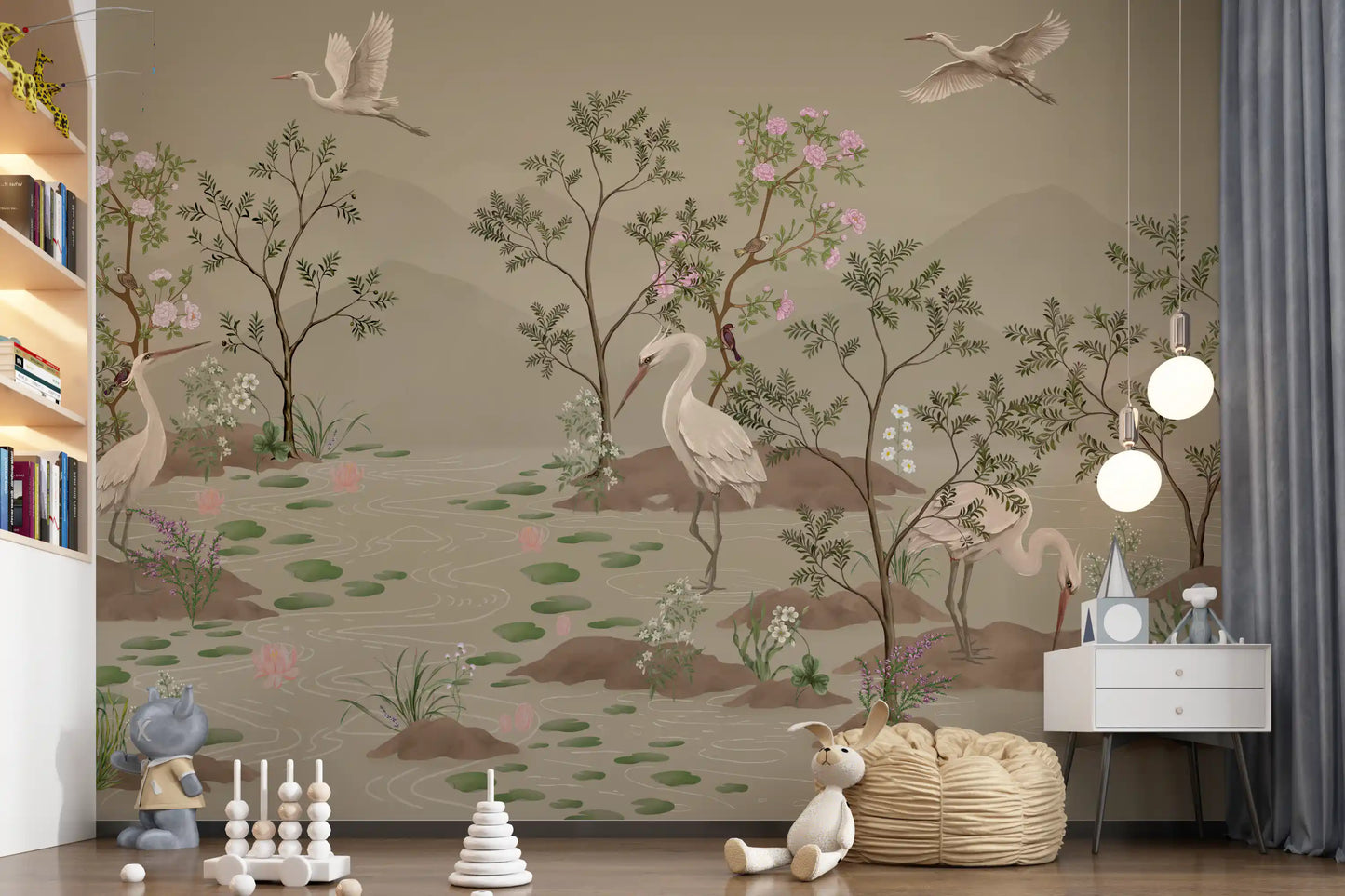 Ethereal Water Bloom Wall Mural