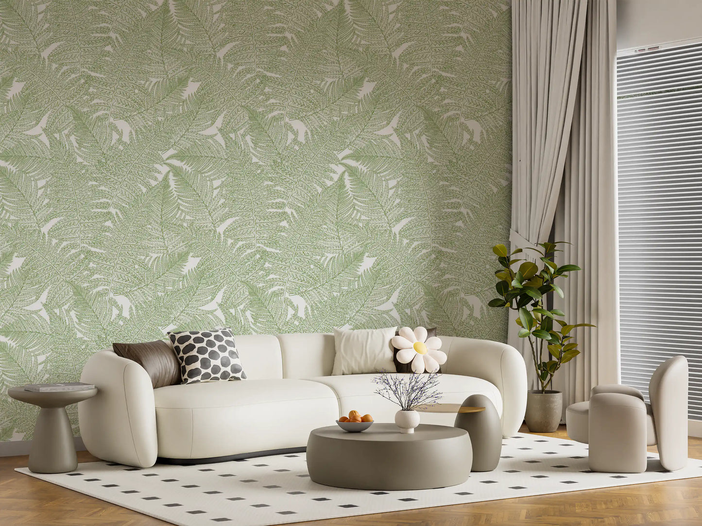 Serene wallscapes: Fern Wallpaper⁠