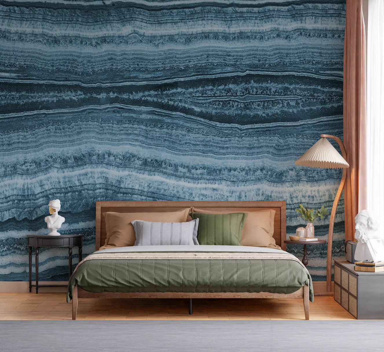 Pictură murală pentru perete Deep Azure Strata