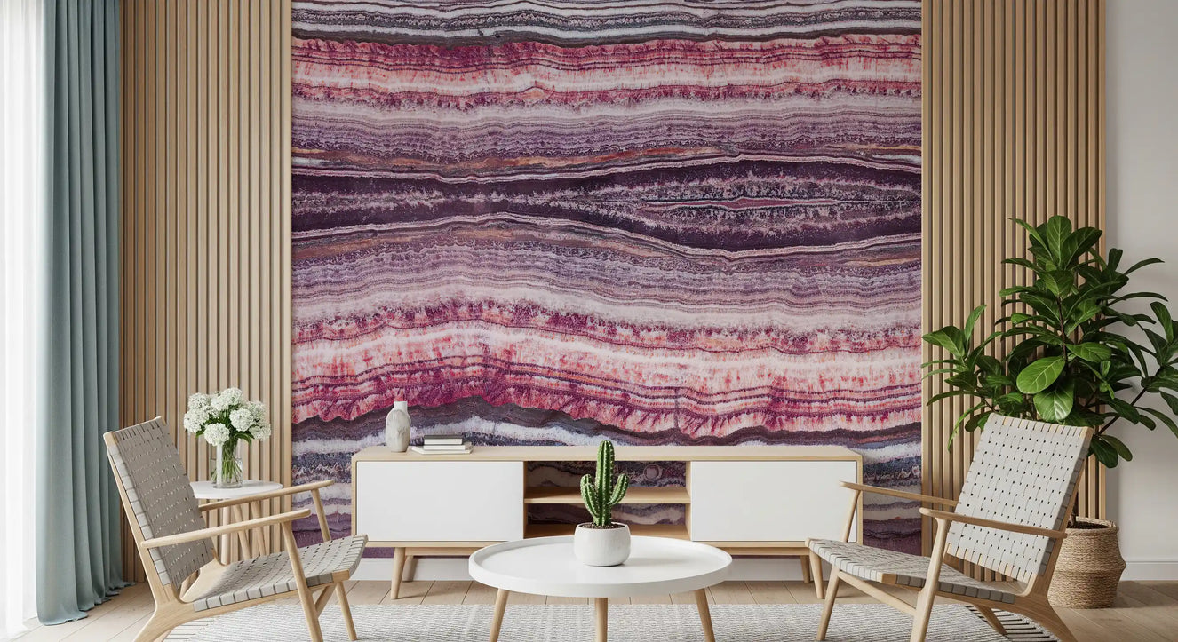 Pictură murală pentru perete Crimson & Amethyst Strata