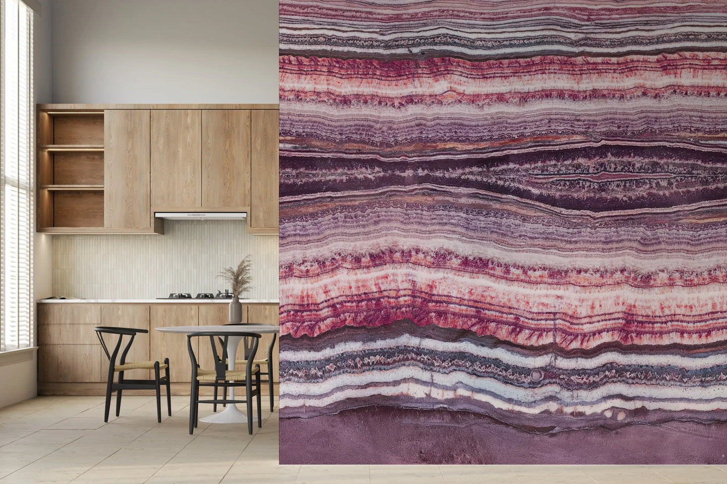 Crimson & Amethyst Strata Wandbild