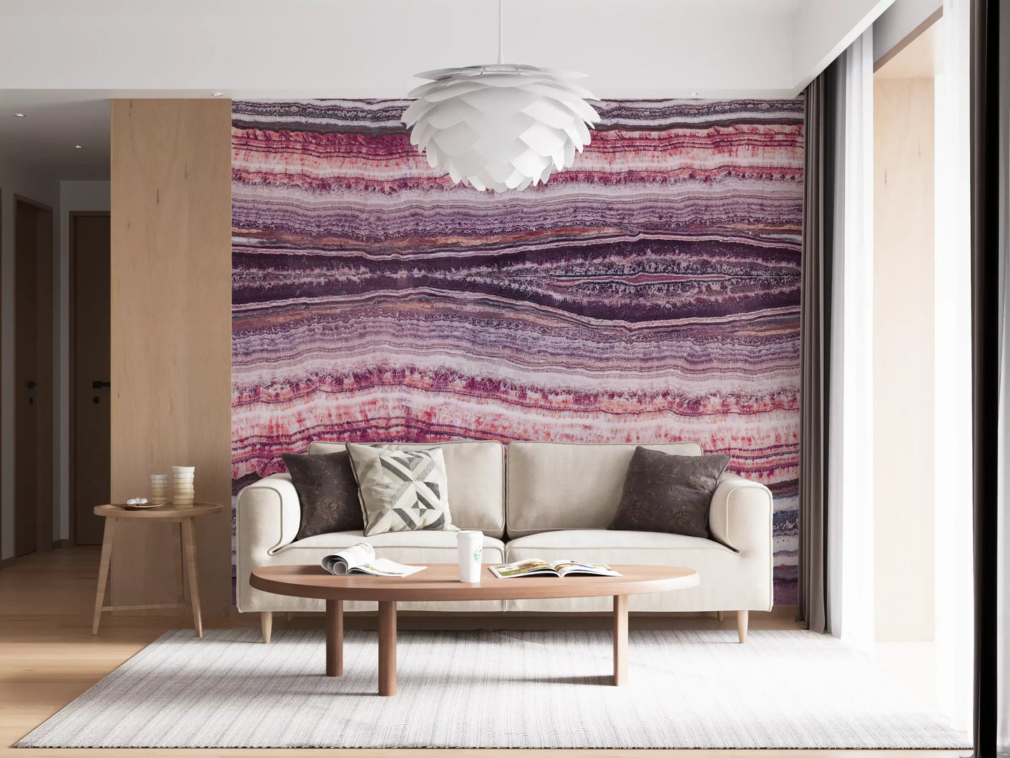 Crimson & Amethyst Strata Wandbild
