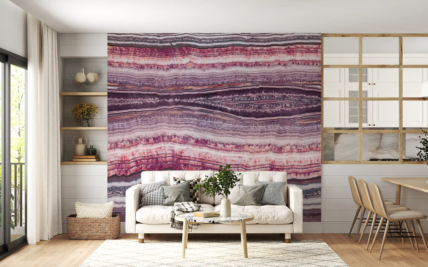 Crimson & Amethyst Strata Wandbild