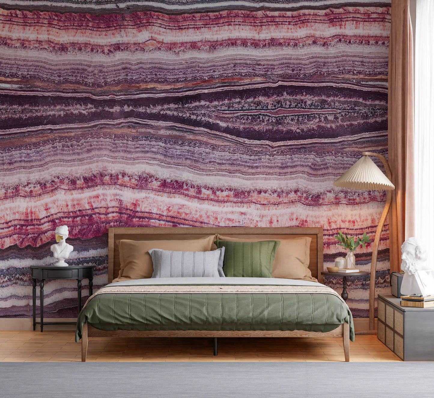 Crimson & Amethyst Strata Wandbild