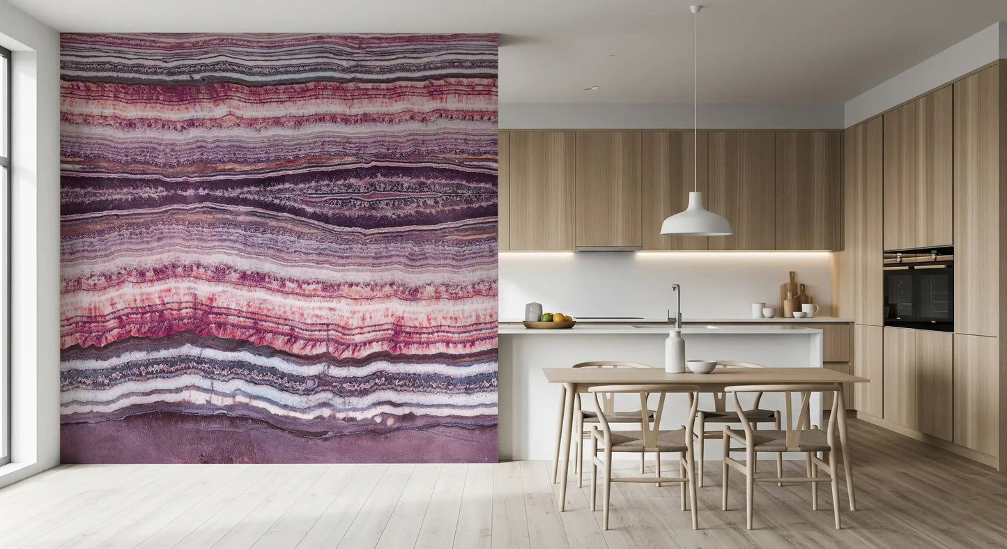 Crimson & Amethyst Strata Wandbild