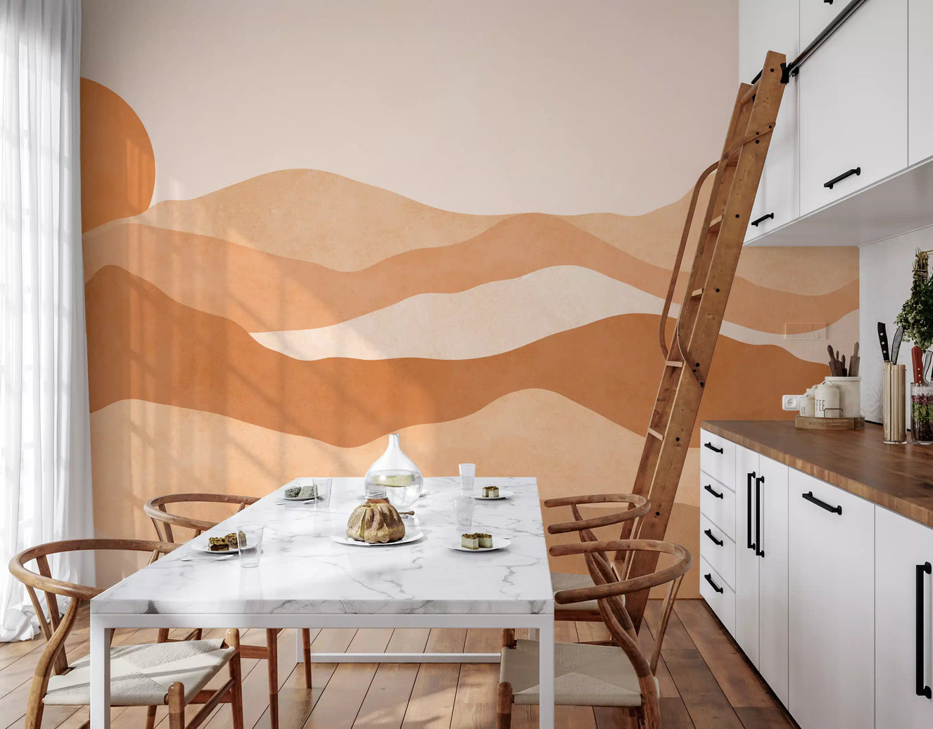 Earthen Mountain Layers Wall Mural