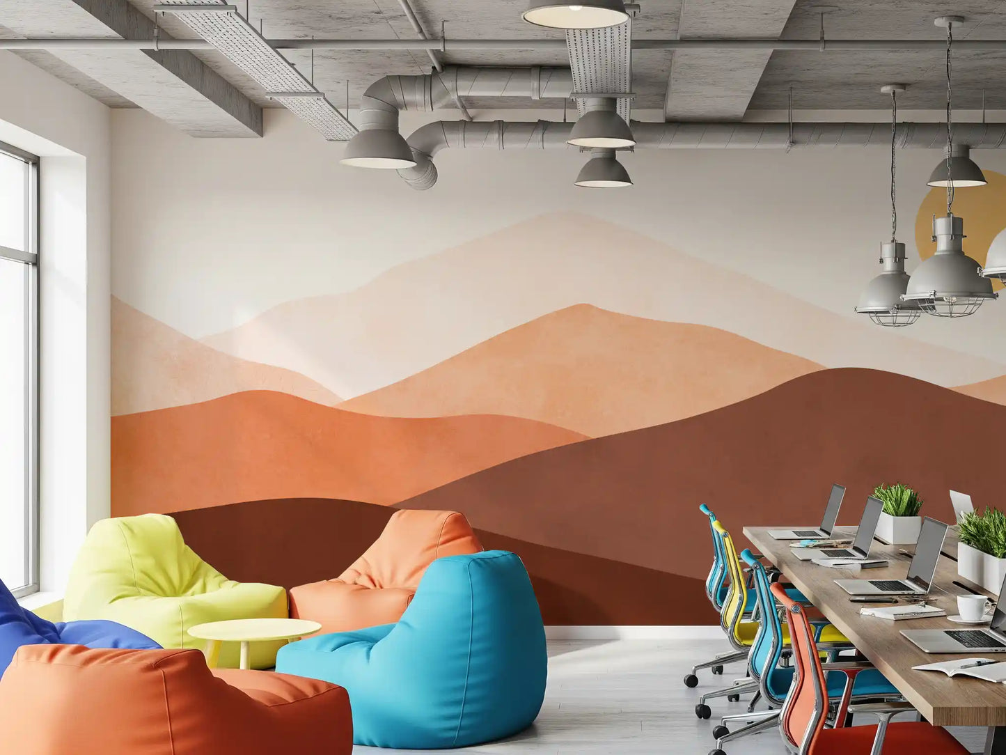 Mural de Pared Tonos del Horizonte del Desierto