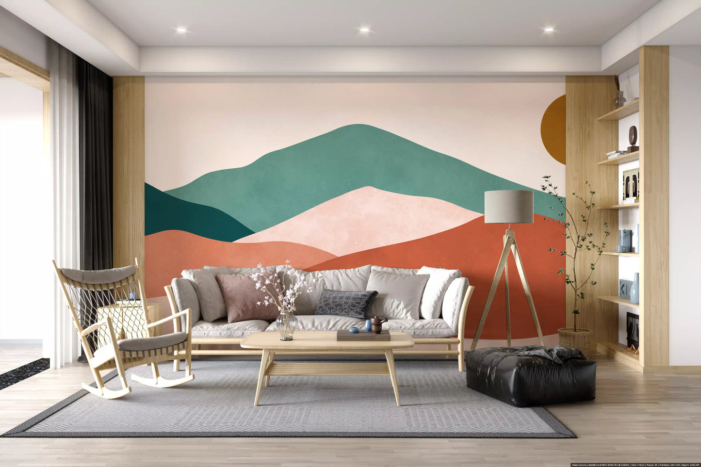 Desert Horizon Layers Wall Mural