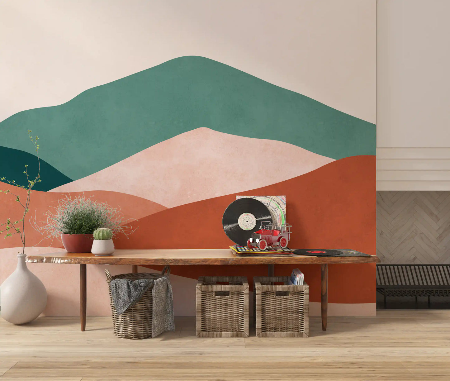 Desert Horizon Layers Wall Mural
