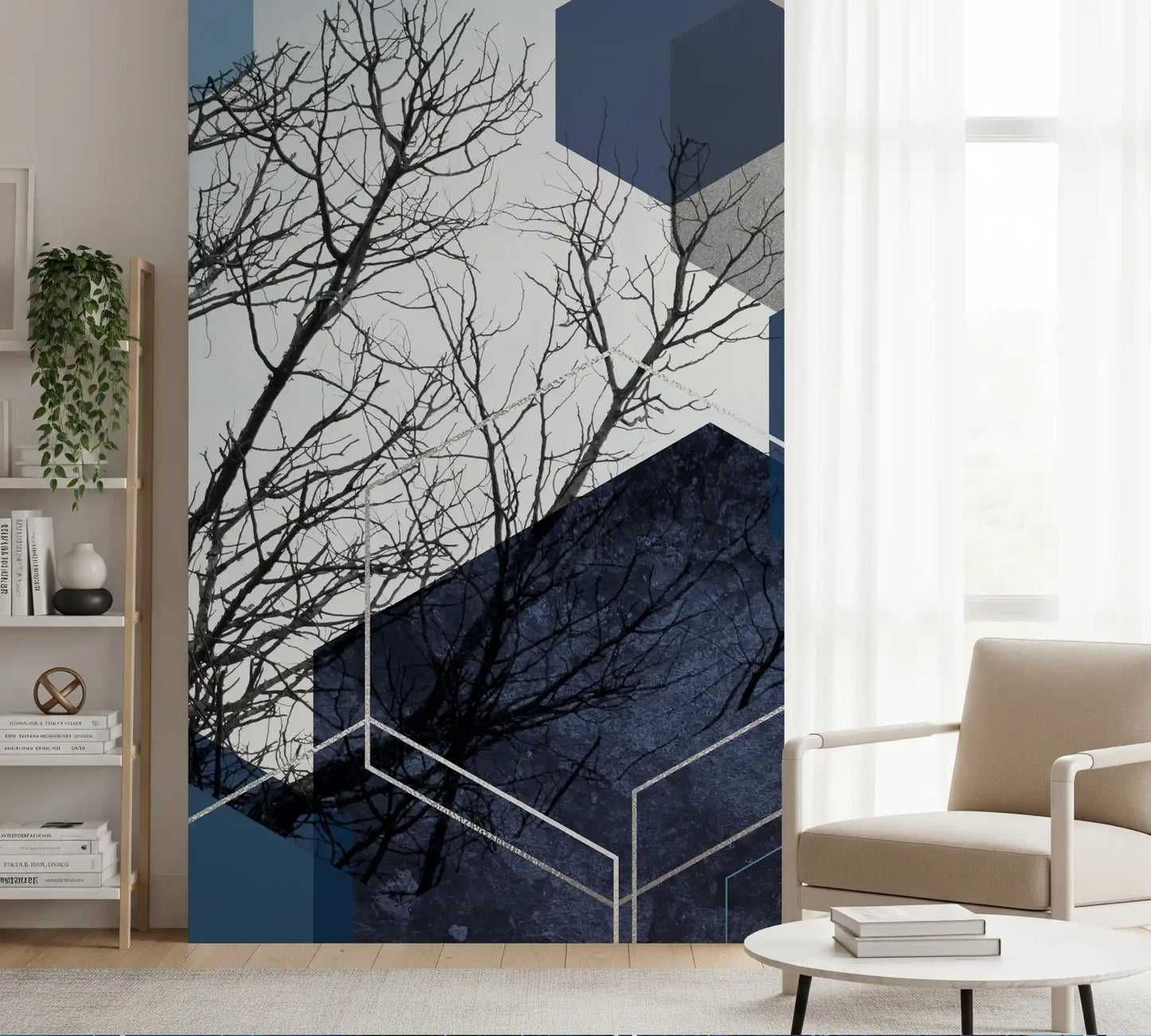 Geometrisk Skyomfavnelse Veggmaleri