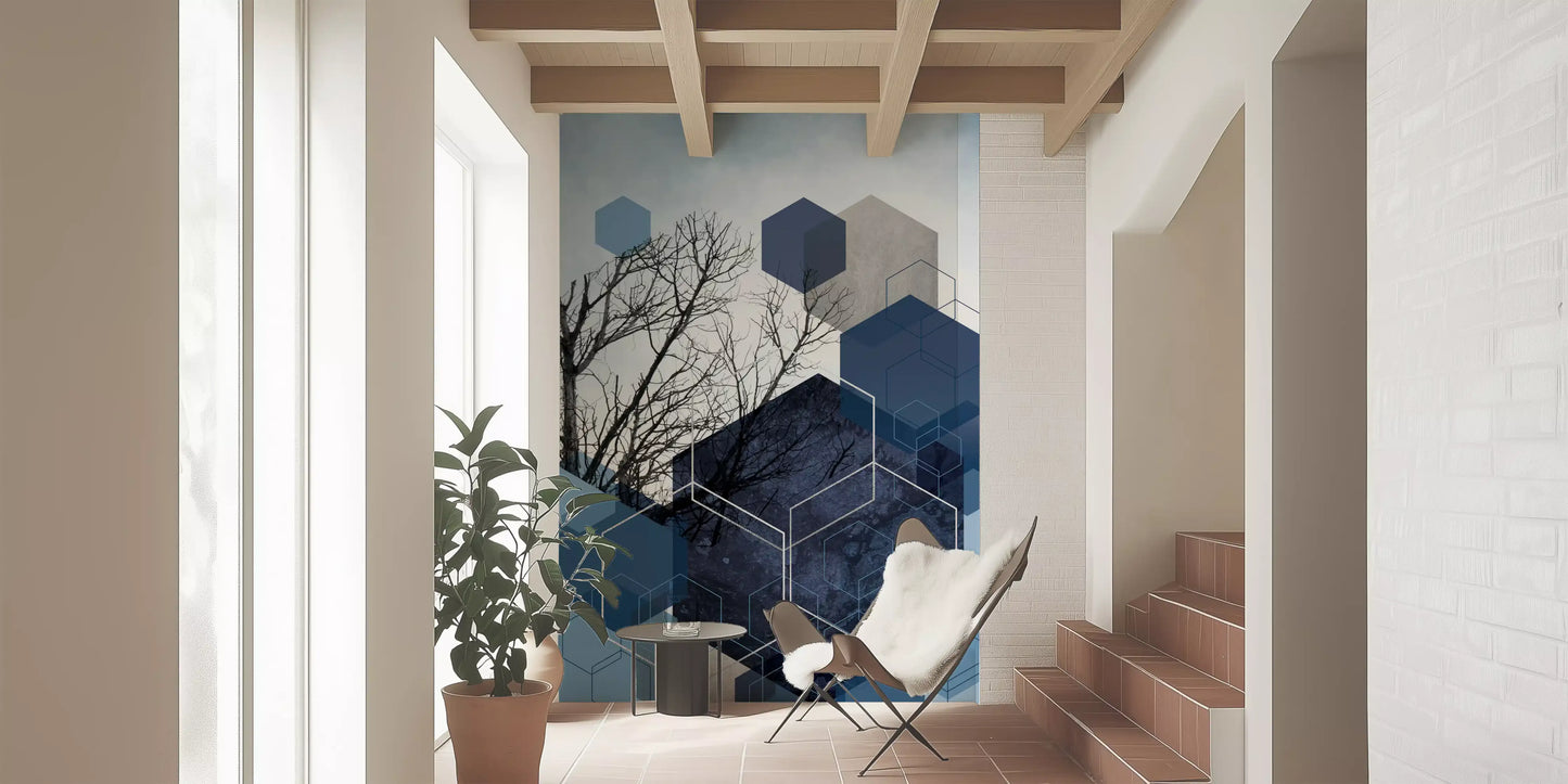 Geometrisk Skyomfavnelse Veggmaleri