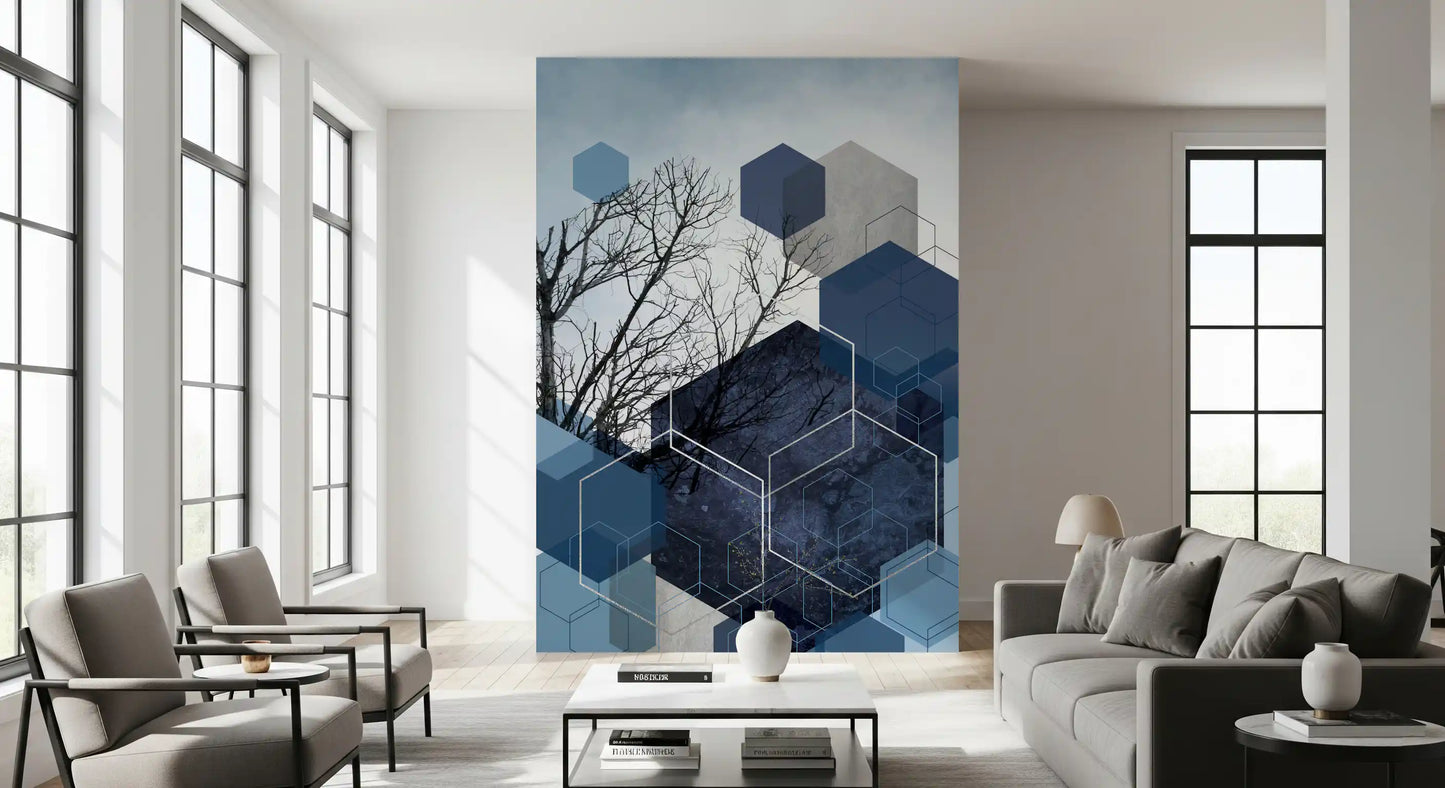 Geometrisk Skyomfavnelse Veggmaleri