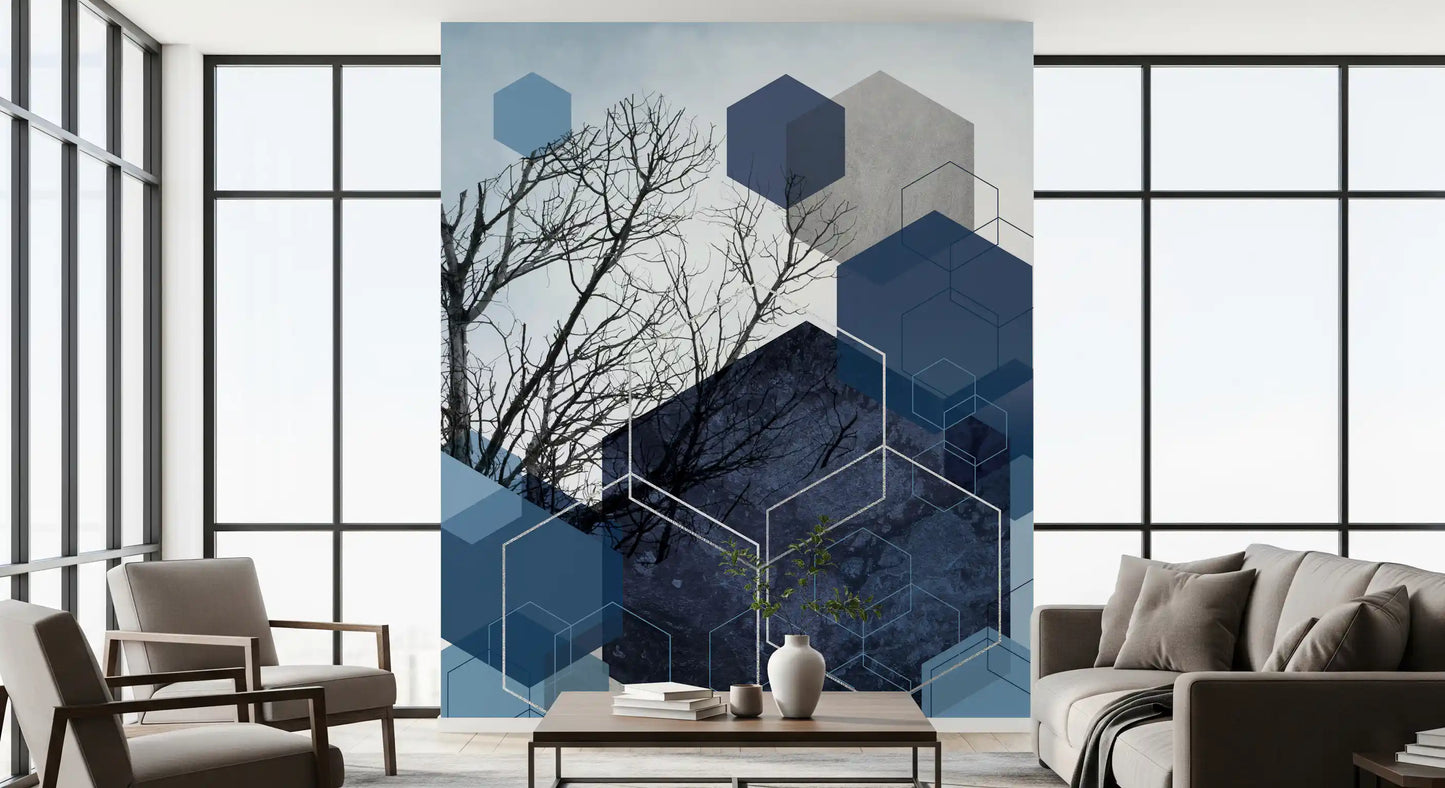 Geometrisk Skyomfavnelse Veggmaleri
