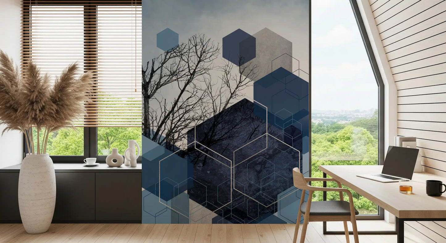 Geometrisk Skyomfavnelse Veggmaleri