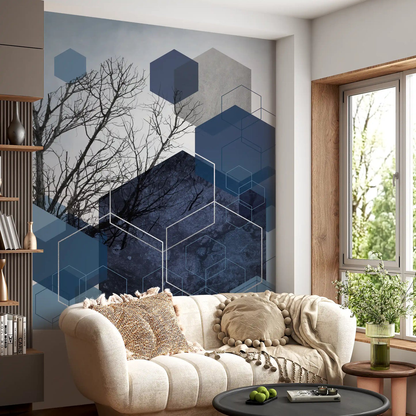 Geometrisk Skyomfavnelse Veggmaleri