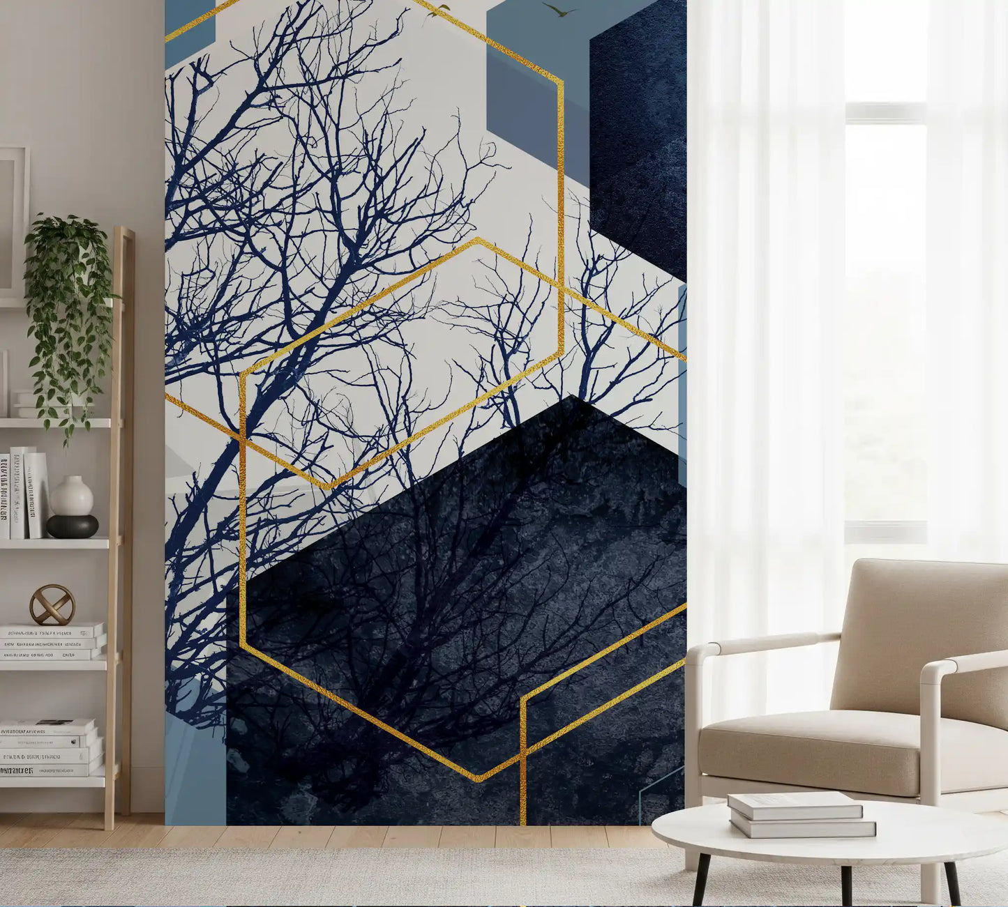 Azure Geometry Wandmuurdecoratie