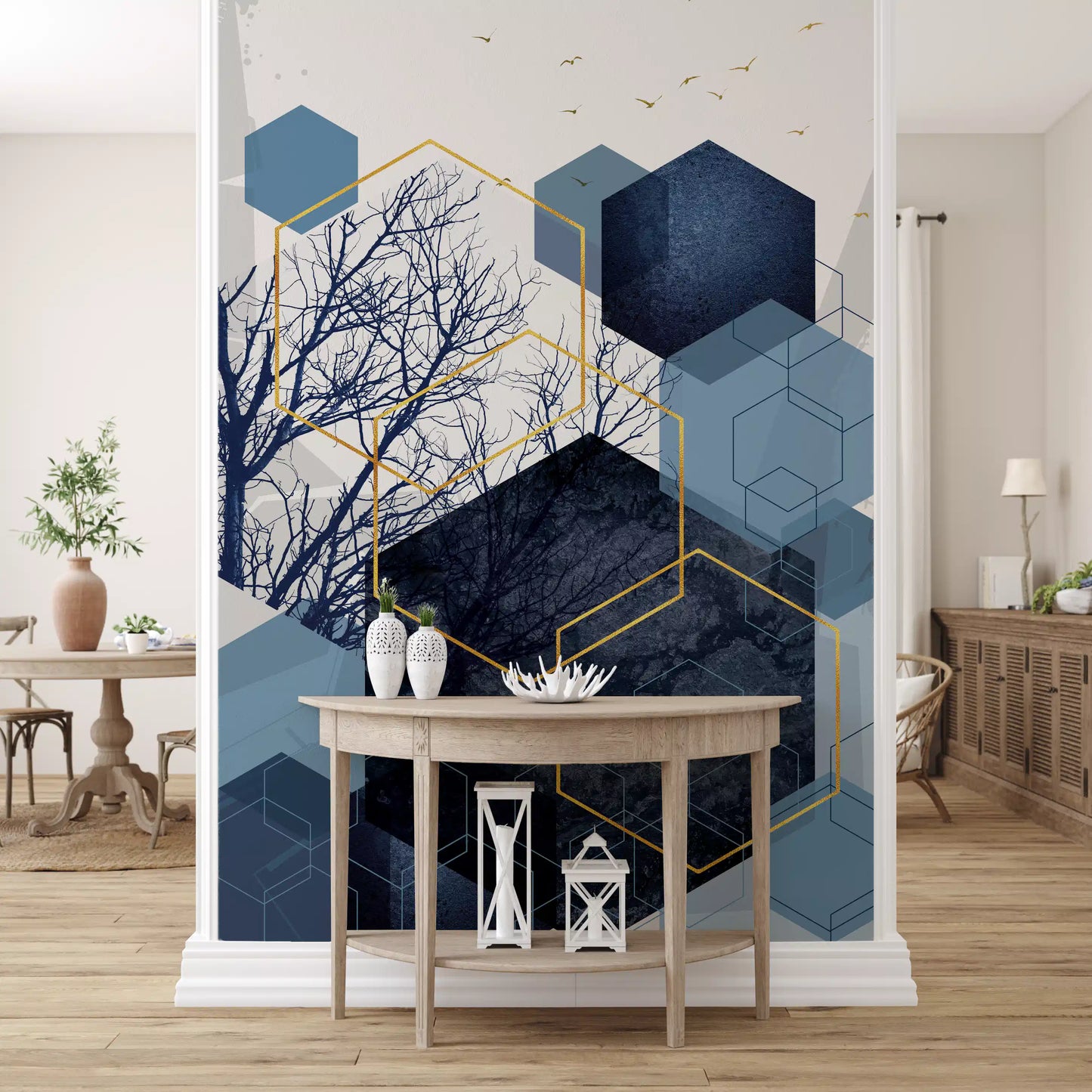 Azure Geometry Wandmuurdecoratie
