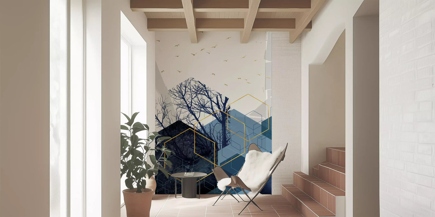 Azure Geometry 2 Wandbild