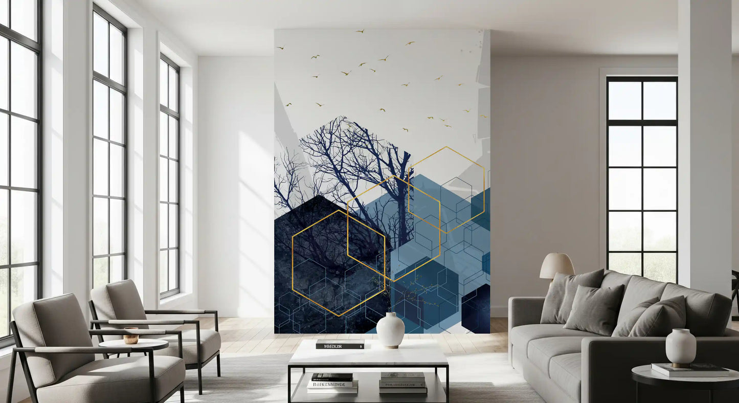 Azure Geometry 2 Wandbild