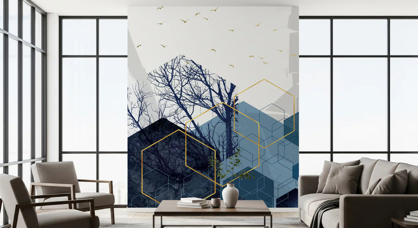 Azure Geometry 2 Wandbild