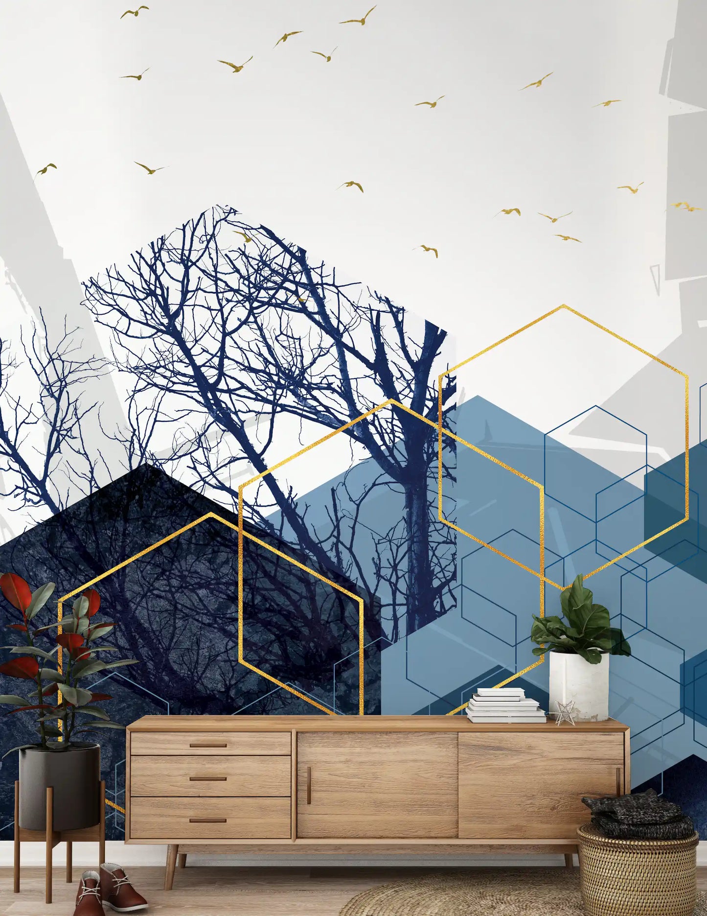 Azure Geometry 2 Wandbild