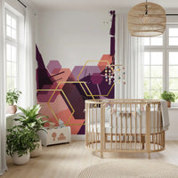 Pale upper section balances the busier lower half of the Bold Flow wall mural.