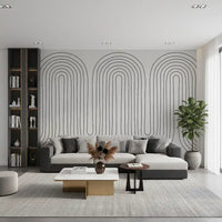 Living area feature surface using the Subtle Arch Rhythm wall mural